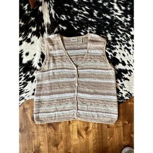 Handknit Vest Striped